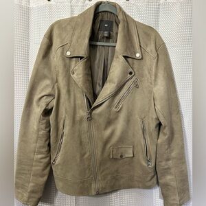 H&M Faux Suede Biker Jacket, size XL